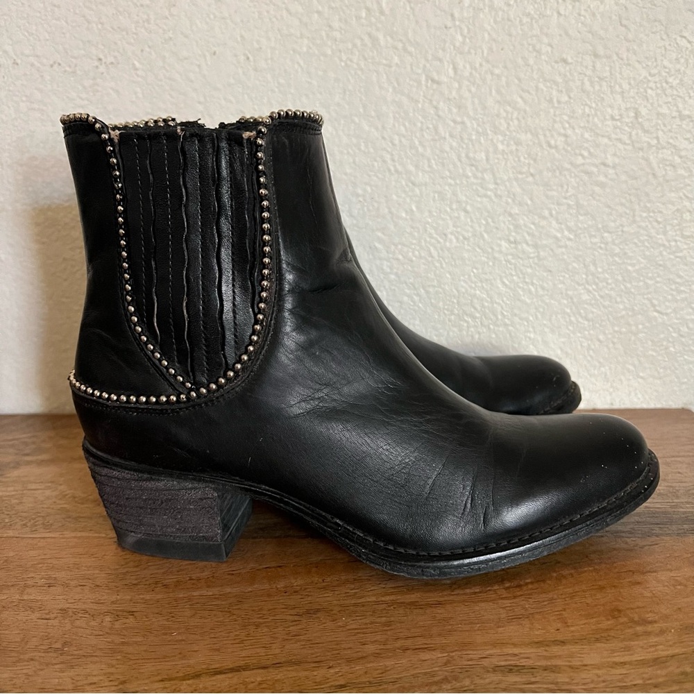 LYARD® Black Leather Ankle Boots Size 8
